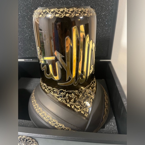 Pasabahce Hand Made Glass 24 K Gold Neck Limited Edition , Made in Turkey - Picture 13 of 14